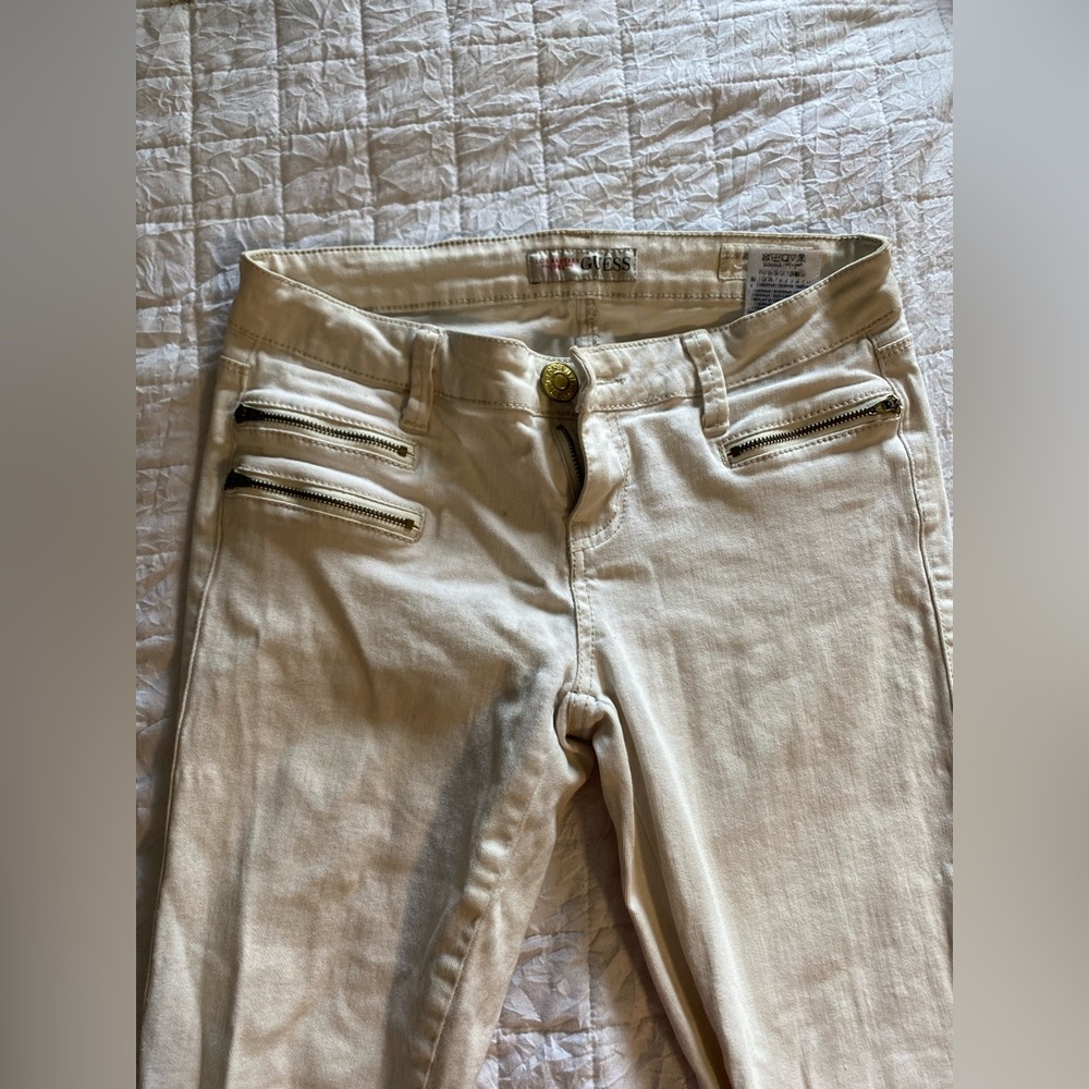 Y2k guess low-rise zipper  jeans